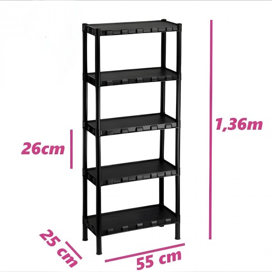 Estante Multiuso Modular Organizadora Plástico com 5 prateleiras 