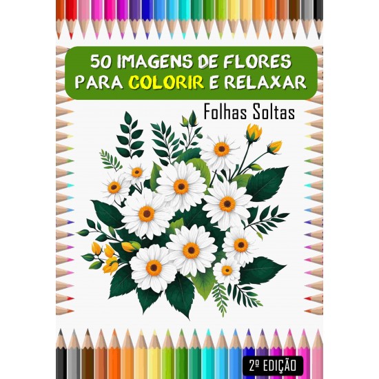 50 imagens de flores para colorir em folha A4