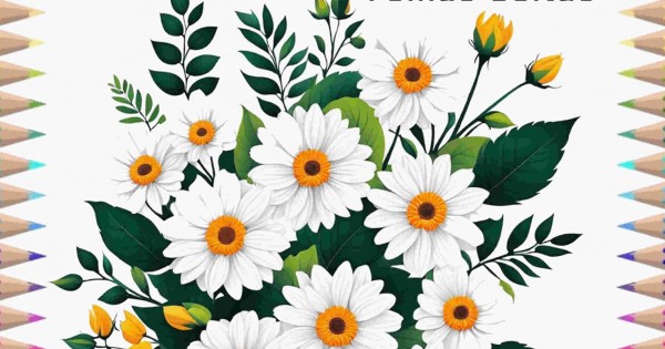 50 imagens de flores para colorir em folha A4