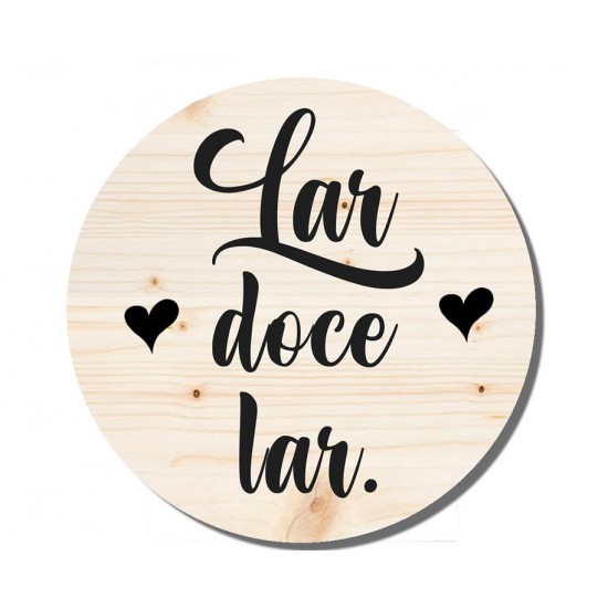 Placa decorativa lar doce lar PL280