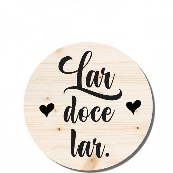 Placa decorativa lar doce lar PL280