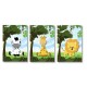 Placas decorativa infantil 3 animais da floresta kit142