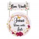 Placa decorativa Bem vindo Jesus neste lar PL299