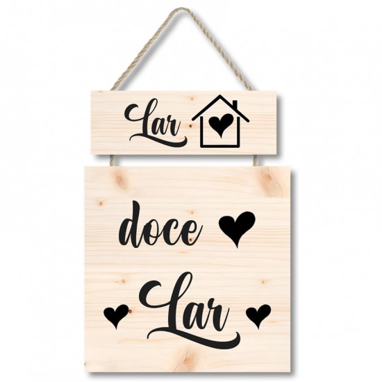 Placa decorativa Lar doce lar PL307