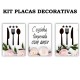 Kit quadros decorativos cozinha temperada com amor KIT135