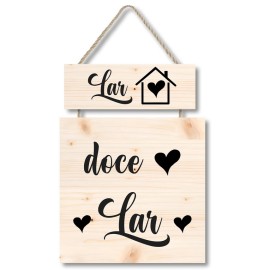 Placa decorativa Lar doce lar PL307