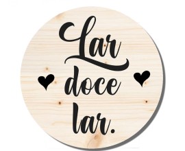 Placa decorativa lar doce lar PL280